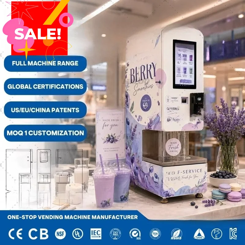 Manufacturer Distributeur Automatique De Smoothies Smoothie Vending Machine Fresh Smoothie Vending Machine Customized
