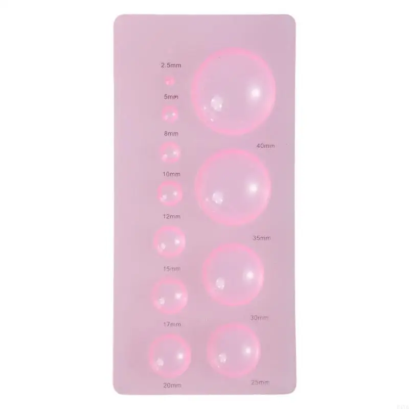 34YA 12 Size 3D Half Ball Domes Quilling Papercraft Board Creation Mould Tool