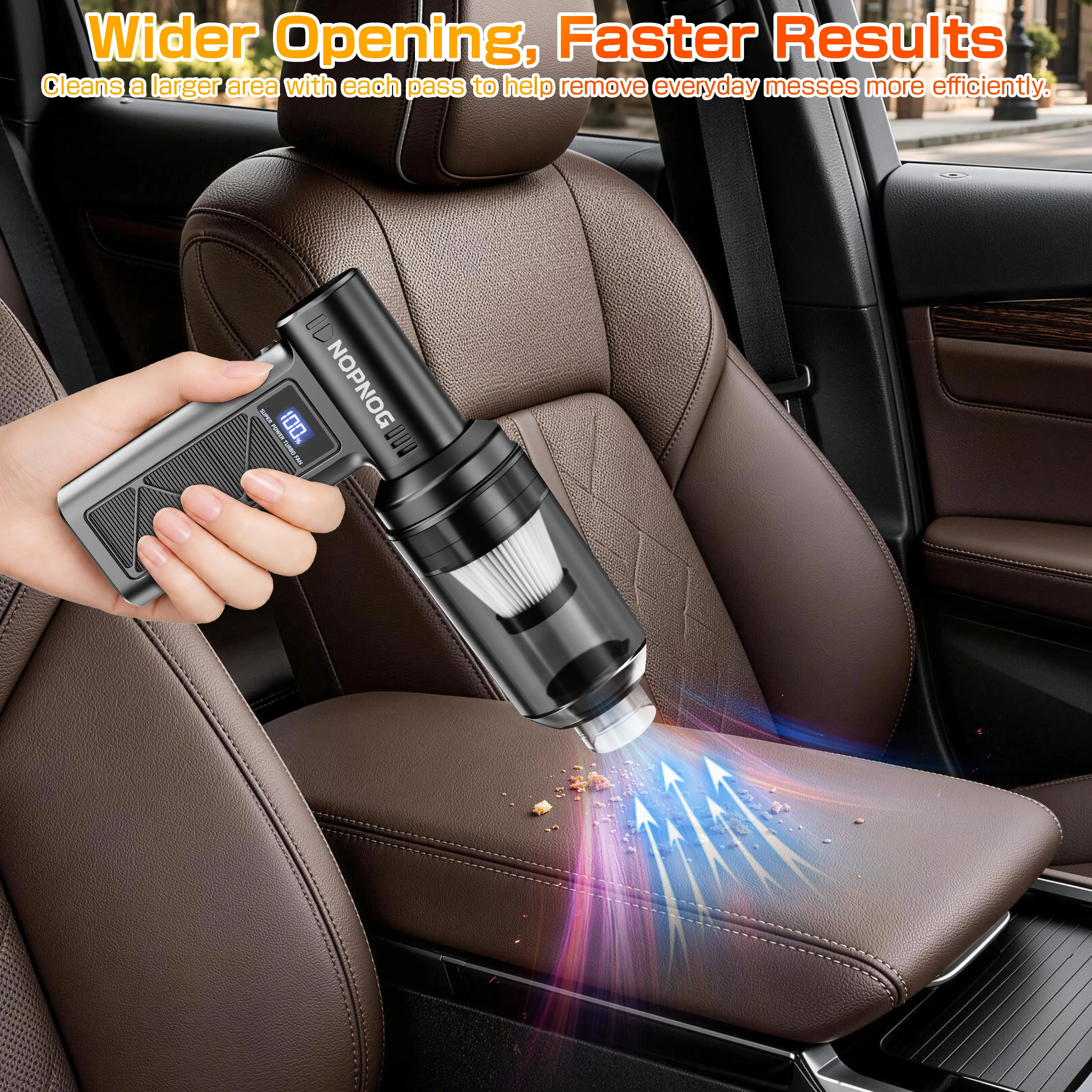Auto-Staubsauger Leistungsstarker Luftgebläse-Turboventilator Reinigungswerkzeuge Elektrischer Luftstaubentferner Auto-Zubehör Staubsammler für Zuhause, Outdoor, Camping, LKW, Wohnmobil, universell einsetzbar – Detail 9
