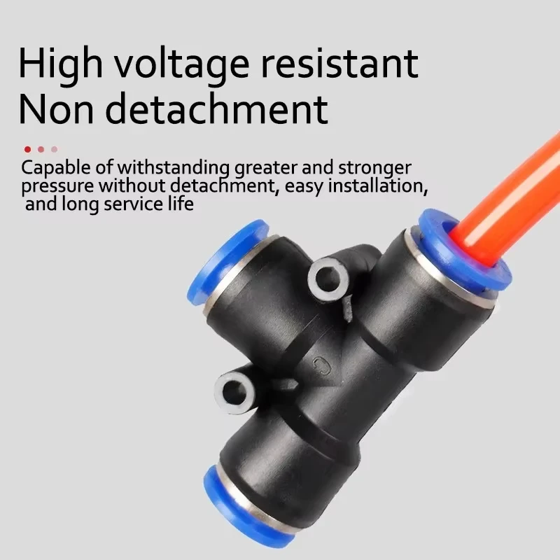 3PCS PE/PEG Plastic Quick Connector - 4-12mm Push In Fitting for Air Hose & Tube, Industrial & Home Pneumatic Systems​