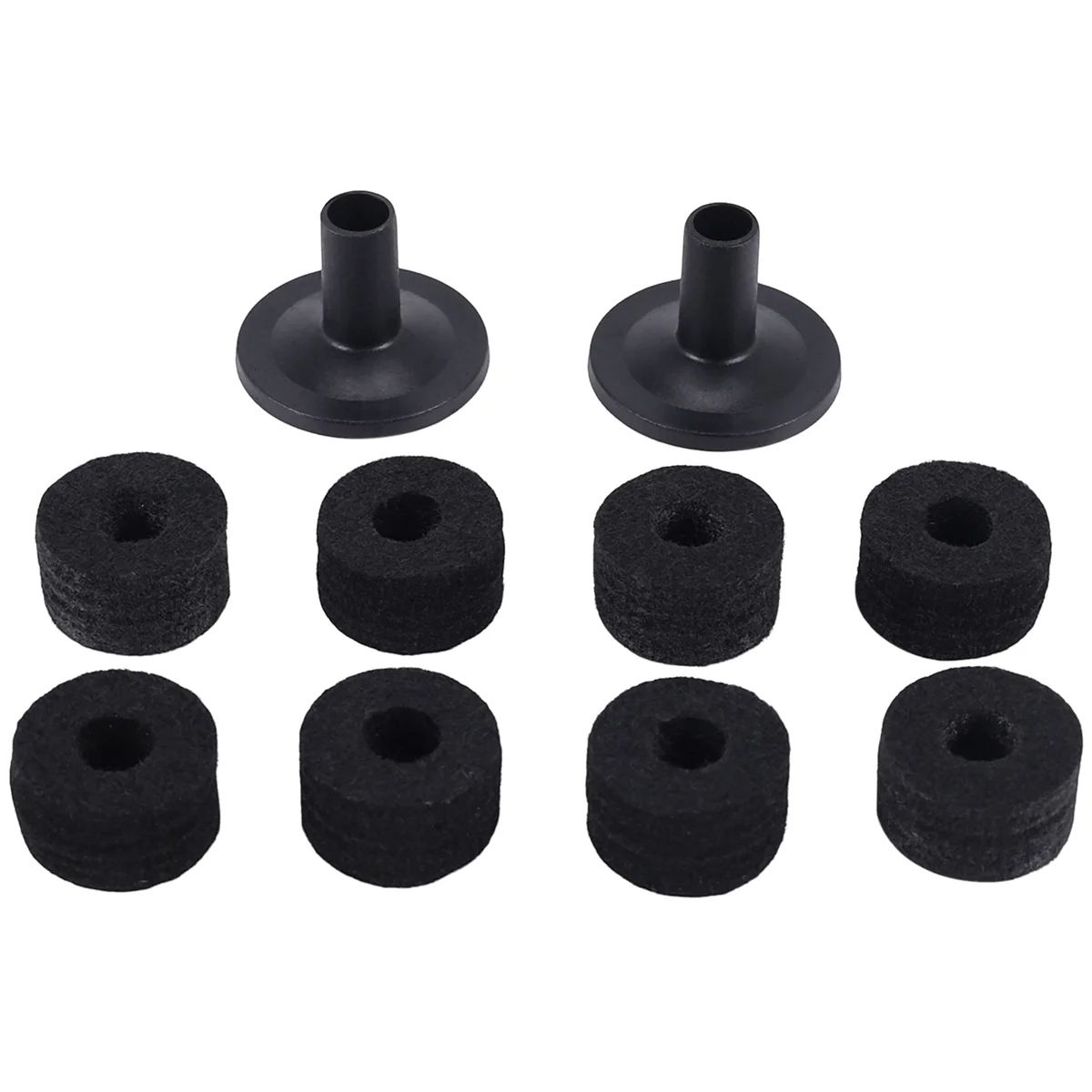 

8PCS Cymbal Stand 25mm Felt Washer + 2PCS Cymbal Sleeves Replacement for Shelf Drum Kit