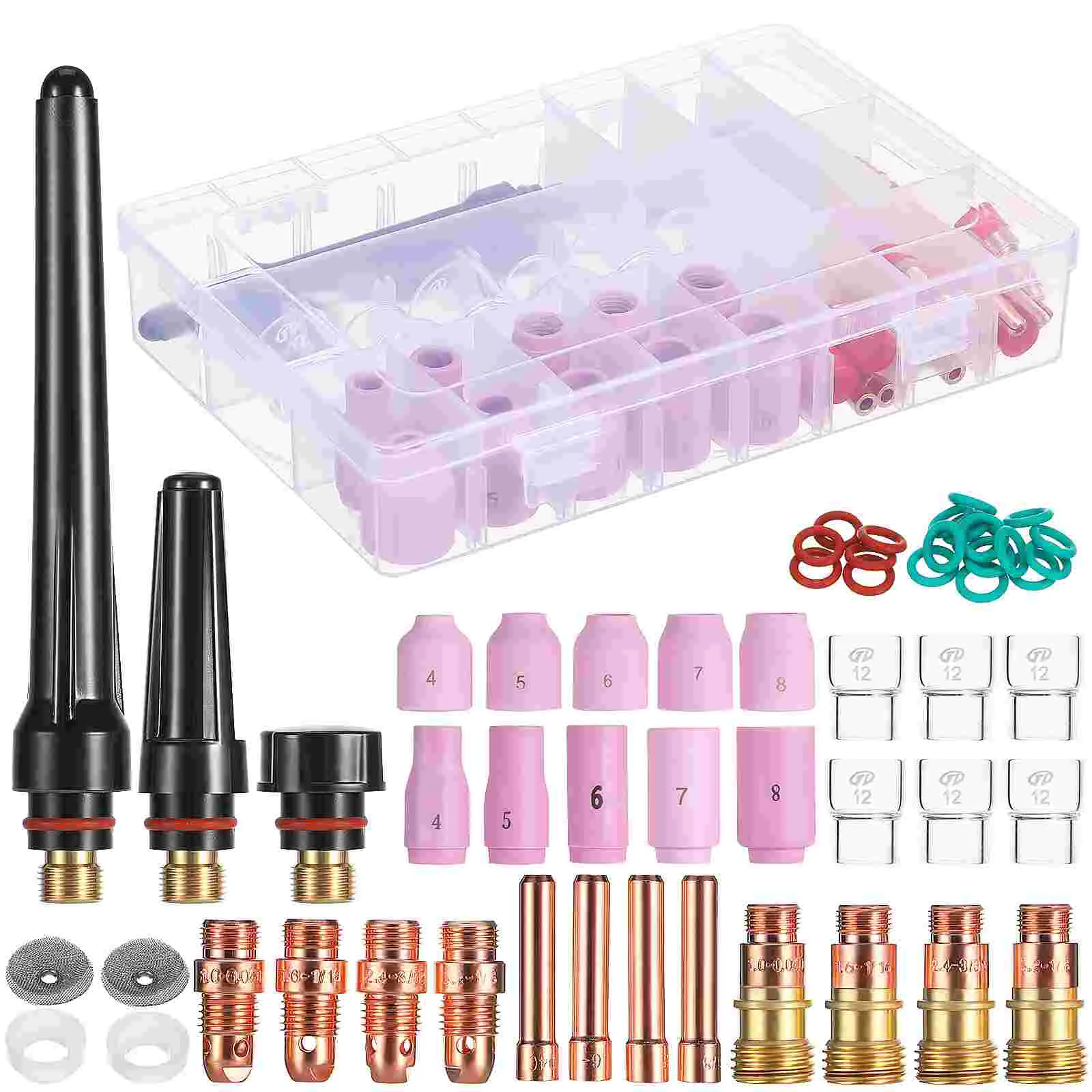 

Welding Consumable Parts Set Cup Gaskets Tig Torch Kit Screen Stubby Lens Accessories Tip