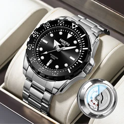 NIBOSI-Montres mécaniques étanches pour hommes, montre-bracelet de luxe en or, horloge de mode masculine Shoous, affichage de la semaine, montres à calendrier