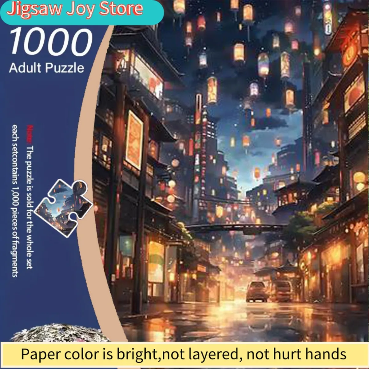 

A 1000pcs Jigsaw Puzzle for Adults Featuring an Abstract Painting of Flowing Waves in Green, Blue, And White, Perfect for Love