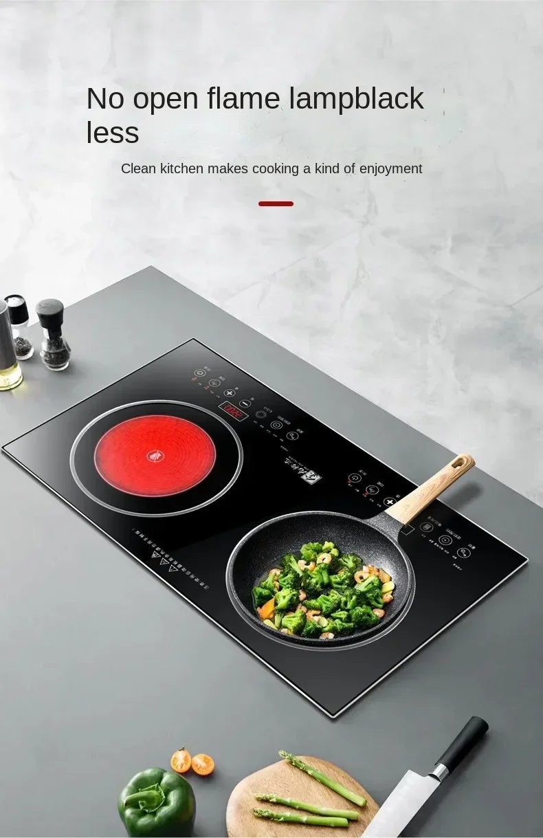 موقد كهربائي محمول مزدوج 2000 وات + 2000 وات طباخ التعريفي شعلة مزدوجة لوح تسخين موقد