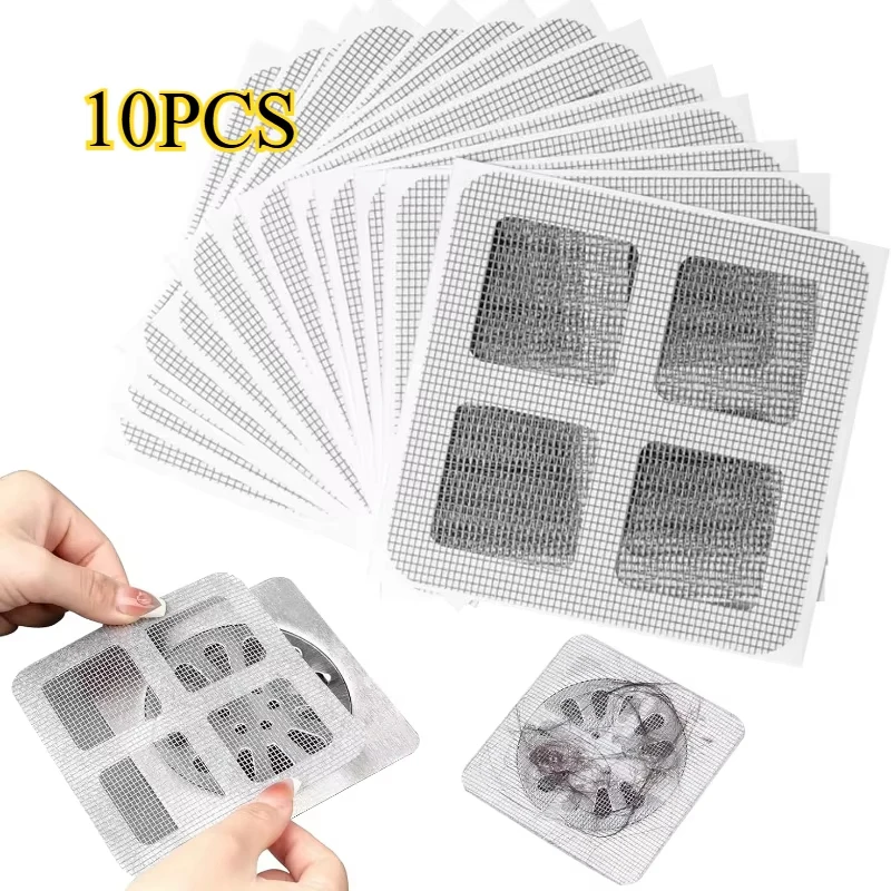 10-20Pcs Disposable Floor Drain Sticker Shower Hair Catcher Mesh Sink Strainer Filter Cover For Bathroom Kitchen Bathtub Use Set