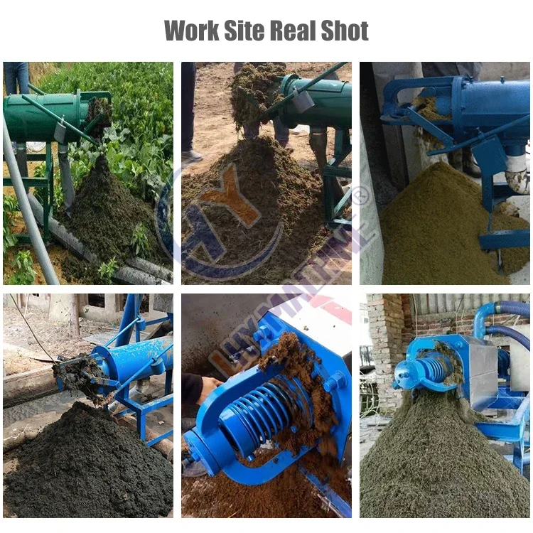 Squeeze Slurry Animal Cow Dung Drying Chicken Dryer Dewater Machine Solid Liquid Manure Separator Dewater