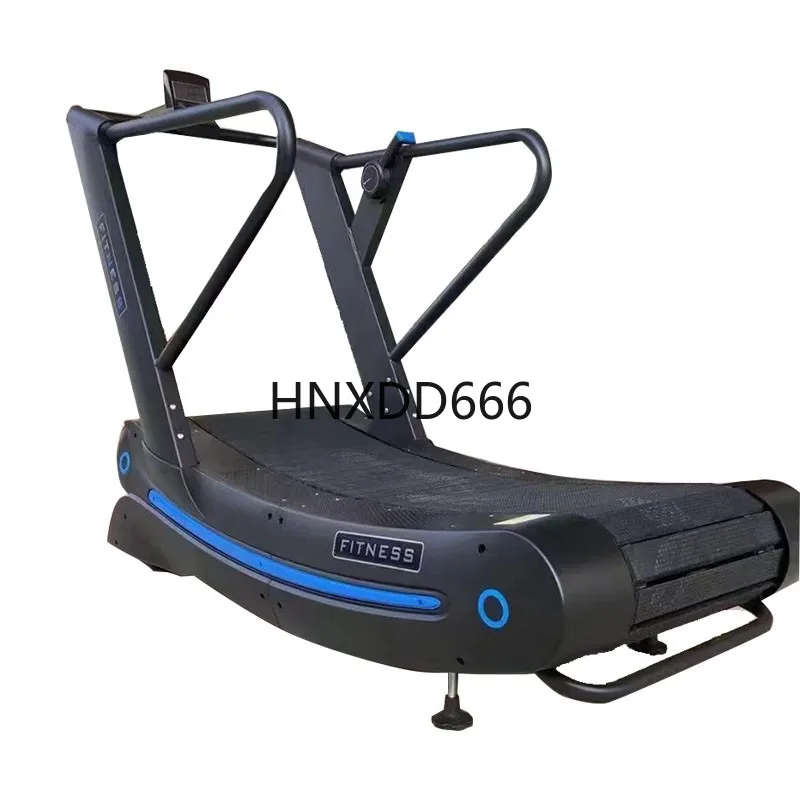 

Unpowered treadmill, curved mechanical unassisted fitness equipment