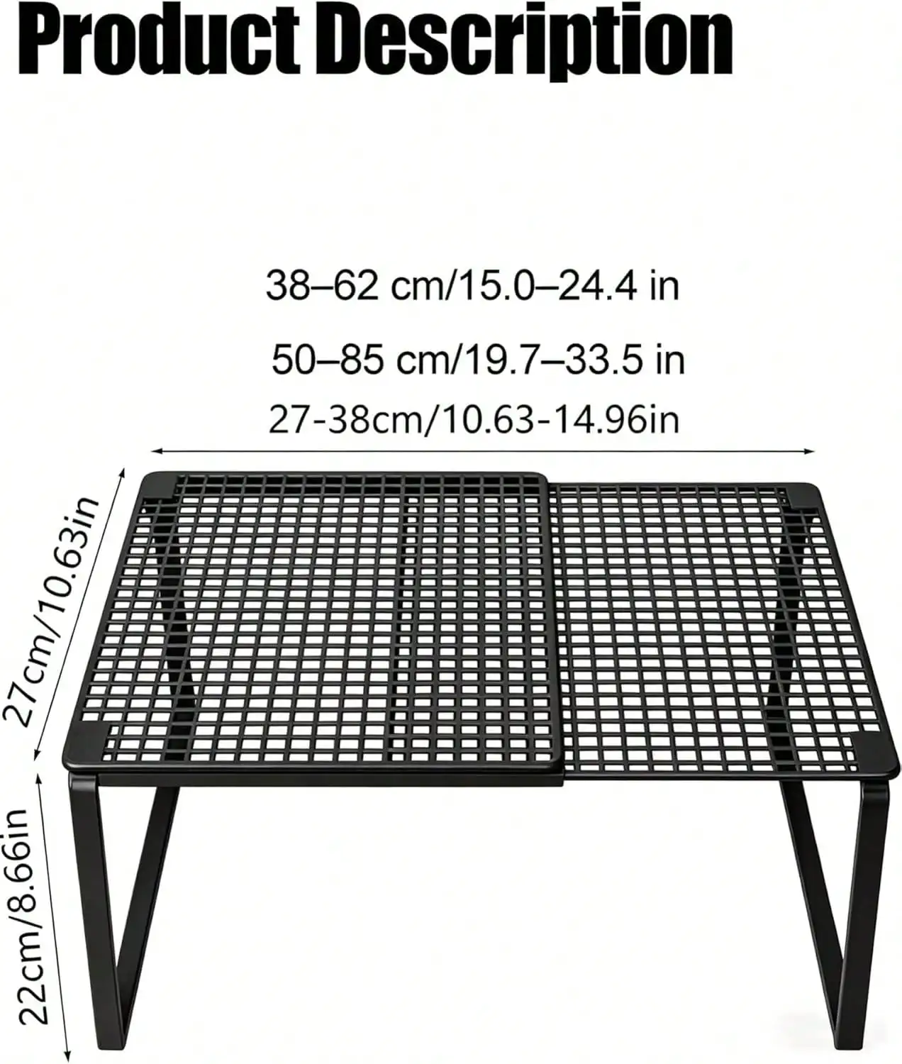 Whether It's For Closet Storage, Shoe Arrangement Or Tidying Cloakrooms, Kitchens, Studies And Bathrooms, This Adjustable Expandable Black Shelf Divider Is Your Great Pick.(44.5*29*3.5cm)