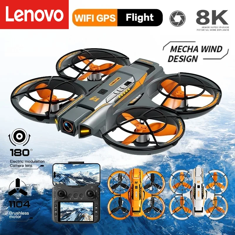 Drone Mini Lenovo A21Pro 8K GPS Professionnel, Photographie Aérienne HD, Avion Télécommandé, Caméra HD 5G, Quadricoptère Jouet UAV