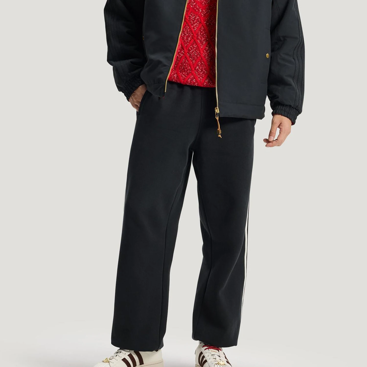 Adidas Authentic Three Leaves Men's New Year Style Double-Sided Knitted Pants KT0652