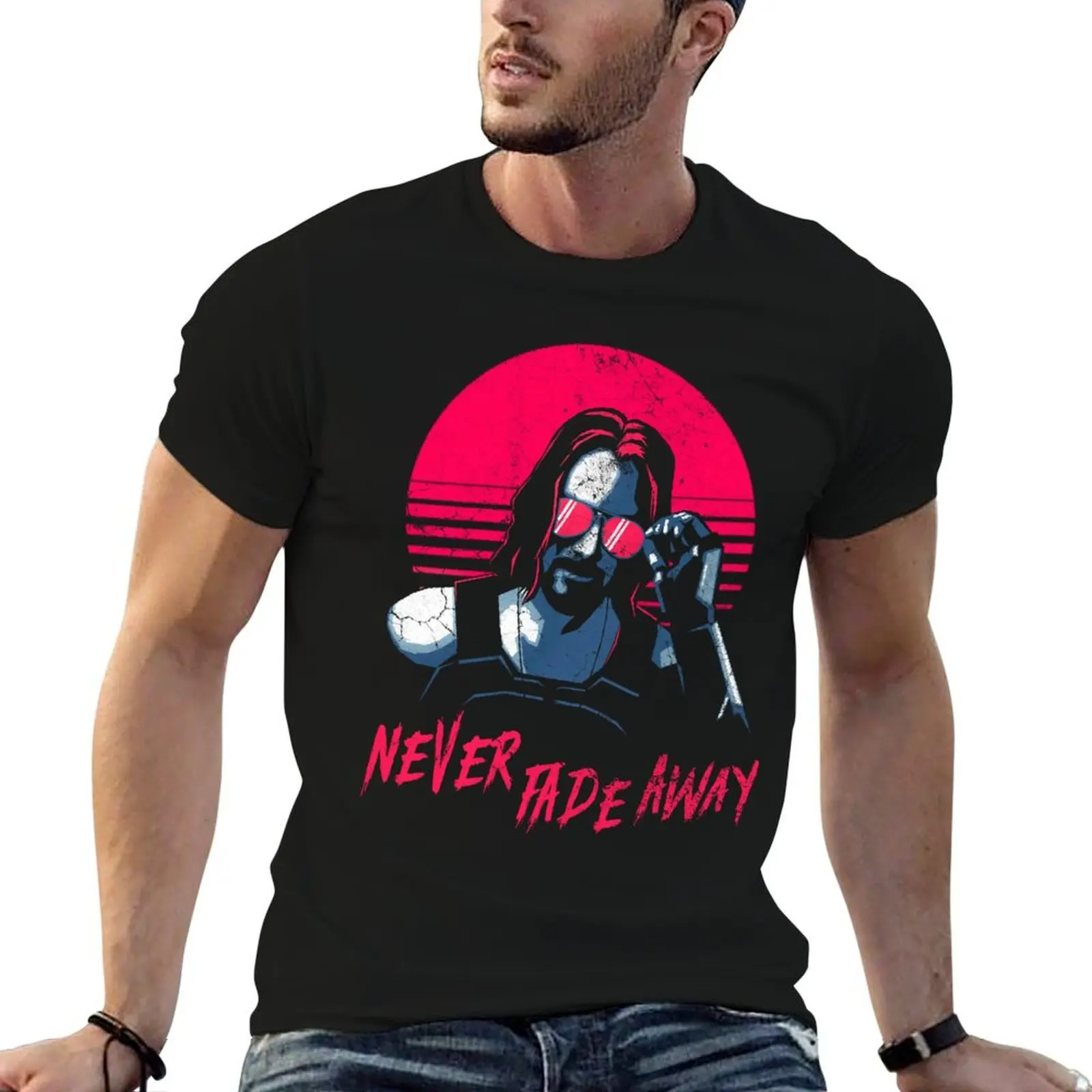 

Johnny Silverhand Cyberpunk - Never Fade Away T-Shirt man t shirt luxury man t shirt cotton high quality T-Shirt