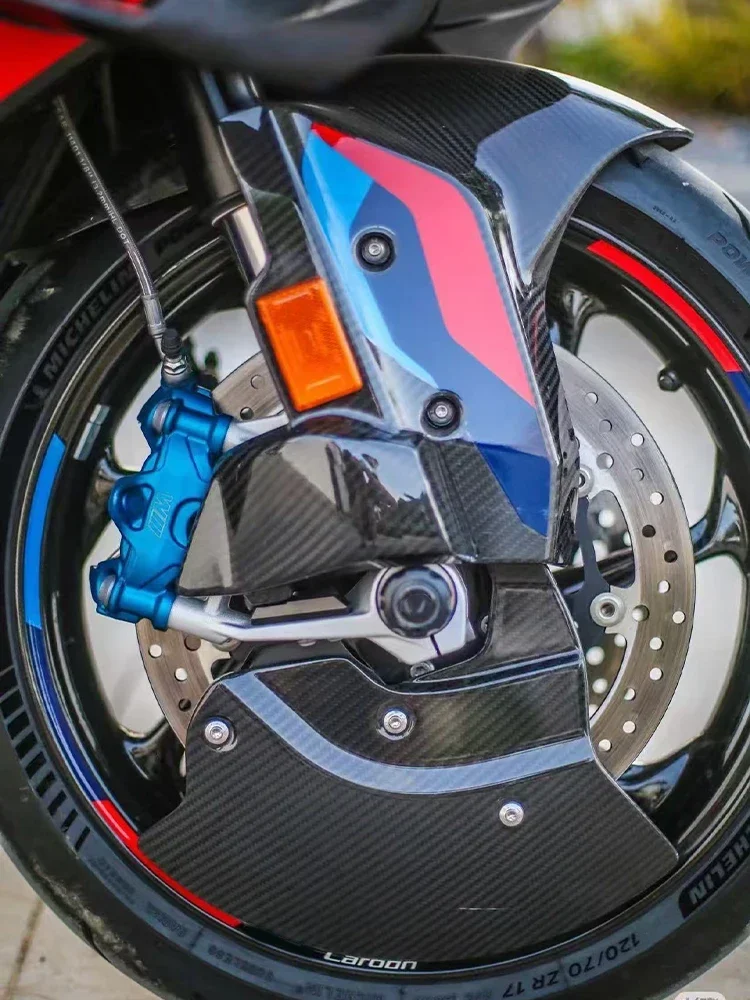 Per BMW S1000RR S1000R S1000XR 2019 2020-2024 3K In Fibra di Carbonio Parafango Anteriore Parafango Disco Freno Protezione Moto carenatura