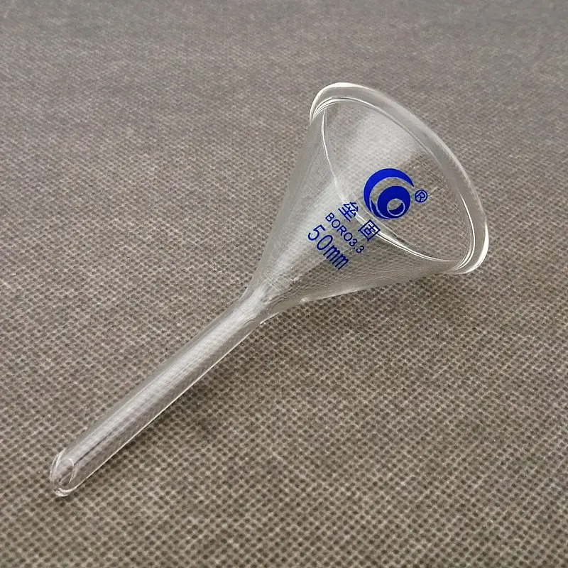 

1pc DIA50mm Transparent borosilicate Glass Triangle Funnel Lab Thickened conical filter funnel Chemistry Educational Stationery
