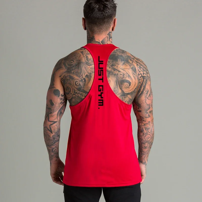Summer Men Fitness Sports Bodybuilding Brand Fashion Casual Pure Cotton Striped Gym Workout Weightlifting Basketball Top T-Shirt