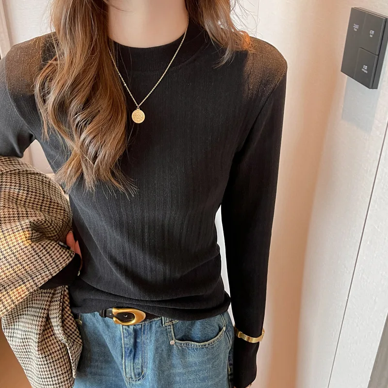 2026 Hot Selling Women's Coconut Fleece Turtleneck Top - Fleece-Lined Slim Fit Long Sleeve Shirt | Versatile Inner/Outer Wear fo