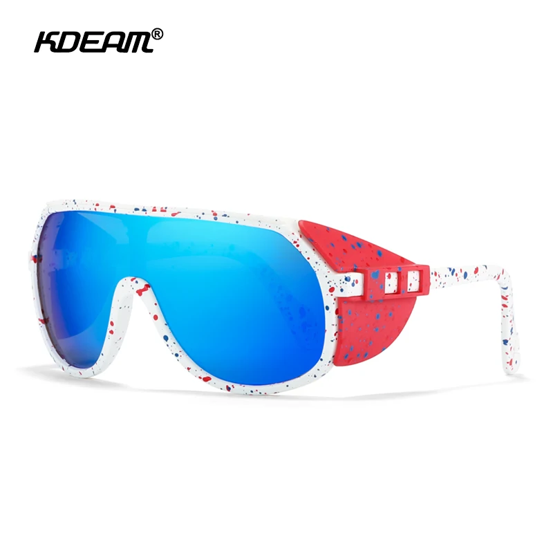 KDEAM One Piece Shape Polarized Sunglasses Men Detachable Shield Sun Glasses Windproof KD190