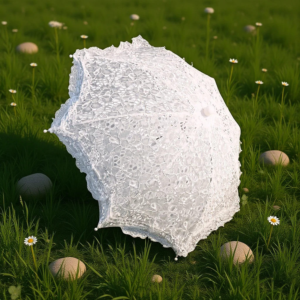 

Elegant Mini Decorative Umbrella White Lace Craft for Room Decor Wedding Party Birthday Stage Show Cosplay Photography Prop