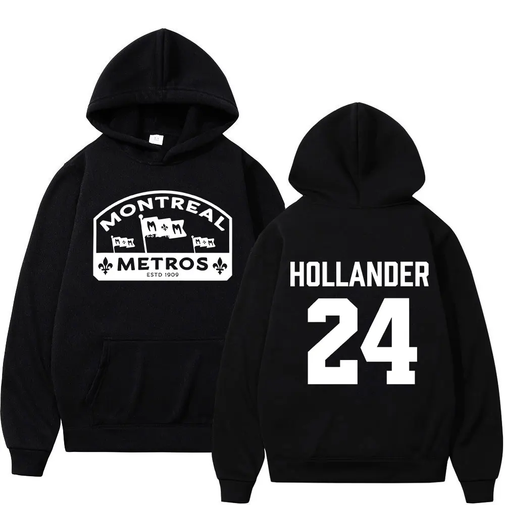 Heated Rivalry Shane Hollander 24 Montreal Metros sudaderas con capucha hombres mujeres ropa Hip Hop moda sudaderas jerseys de manga larga