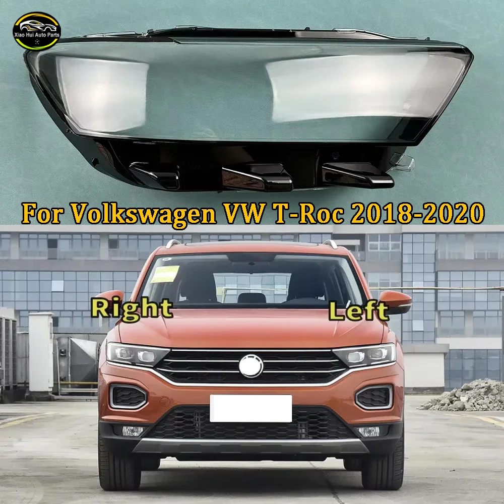 For Volkswagen VW T-Roc 2018 2019 2020 Headlight Cover Transparent Lampshade Lens Lamp Shell Plexiglass Auto Replacement Parts