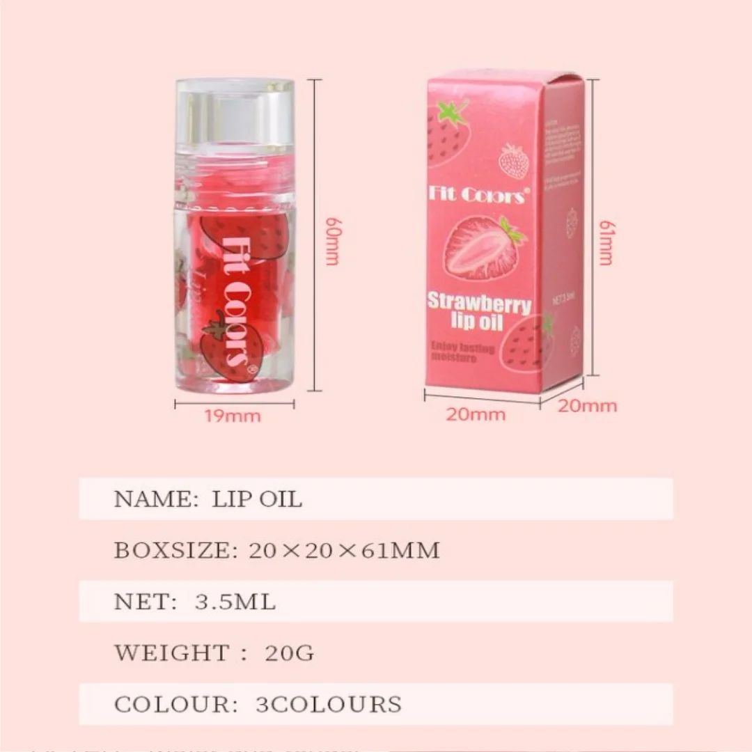 زيت الشفاه الفاكهة مرطب طويل الأمد ترطيب تتلاشى خطوط الشفاه شفافة مائي الشفاه الصقيل حمض الهيالورونيك مرآة ملمع الشفاه