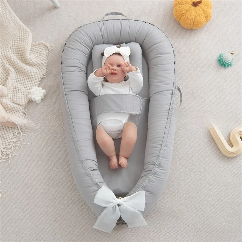 

Детская люлька и шезлонг для новорожденных с дизайном «Лебединое крыло» для защиты от стартания, портативная спильная кровать, складная детская спальная кровать