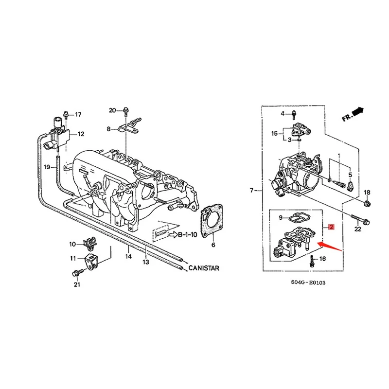 16022-P2A-J01 Car Idle Air Control Valve IACV IAC For Honda Civic HR-V Acura 1995-2001 16022-P2E-A51 Idle Speed Valve