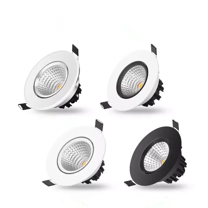 

Dimmable Embedded LED Downlights 5W7W/9W12W15W/18W20W COB Ceiling Lights Spotlights Angle Adjustable AC90-260V CRI90 For Home