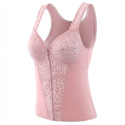 Women's Shapewear With Bra There Are Underwired free Body Shaper Slimming Clothes Front zipper top 
