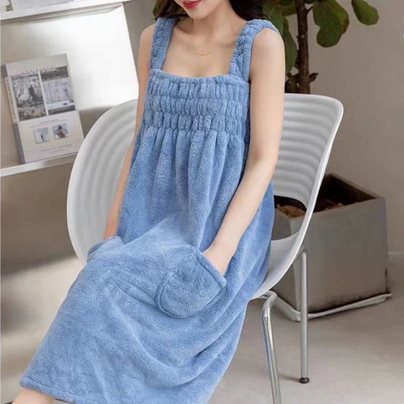 

Large Bath towels For Body coral velvet Bath Skirt Fashion Lady Wearable Fast Drying Beach Spa Bathrobes Bath Towels 82x140cm