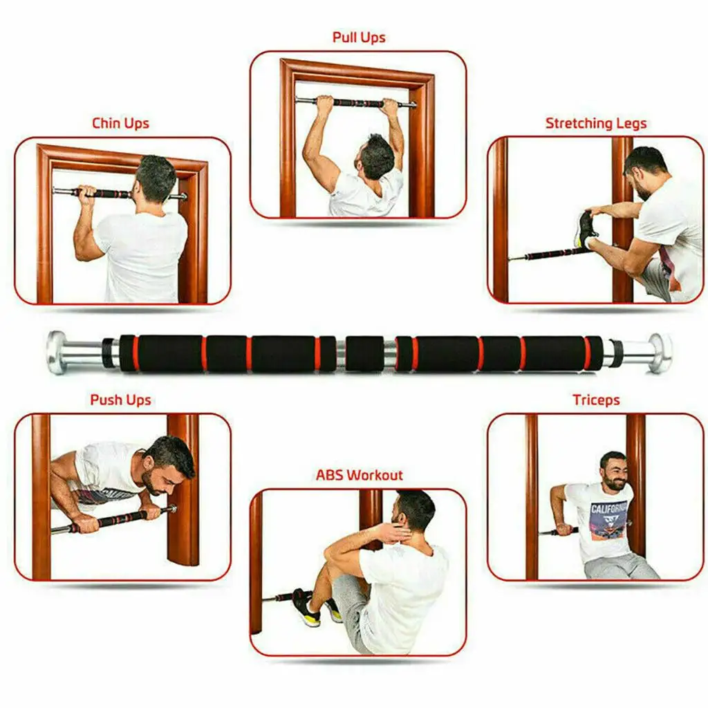 24-40\'\' Door Frame Pull Up Bar Folding Doorway Chin Up Bar -