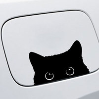 1 piece Hot Car Sticker Accessories Poor Cat Is Stealing with Big Eyes Watch Vinyl Car Styling Cover Waterproof PVC