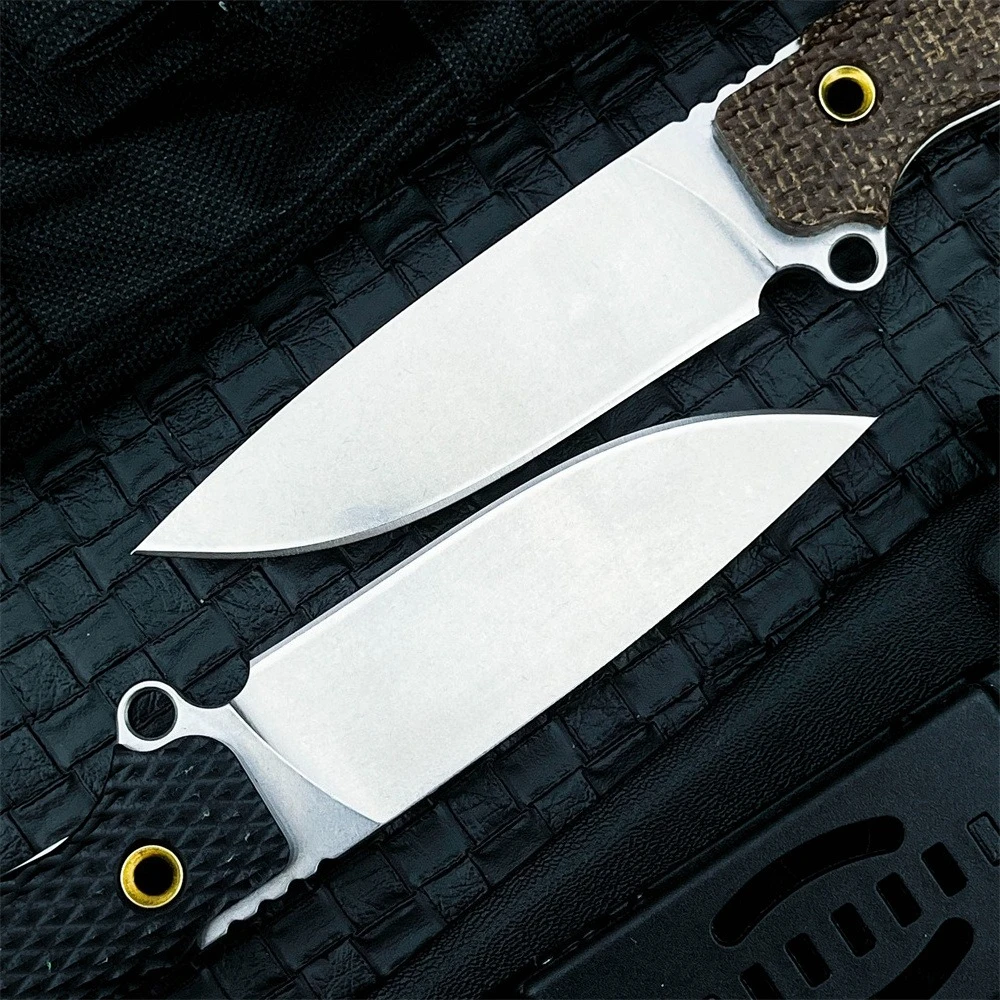 Hidden Canyon Hunter Feststehendes Messer mit Scheide 8Cr13mov Klinge, Micarta-Griff EDC Outdoor Camping Taktisches Überlebenswerkzeug