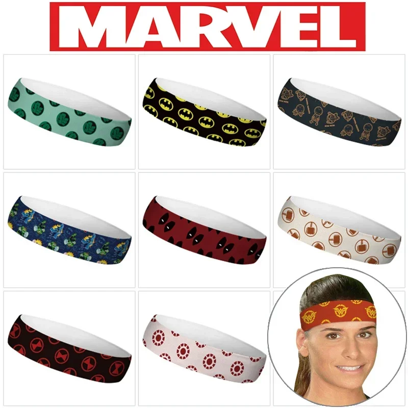 New Marvel Hair Band Anime Neighborhood Sports Sweat-absorbent Hair Band Running Fitness Forehead Protector Head Scarf Headband