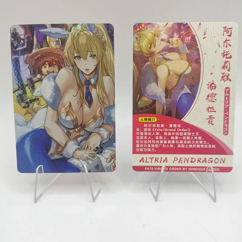 9 stks Zelfgemaakte Anime FGO Sabelkaarten Meisje Karakter Serie ACG Sexy Naakt Kaarten Kawaii Speelgoed Geschenken Games Comics Collectie Kaarten