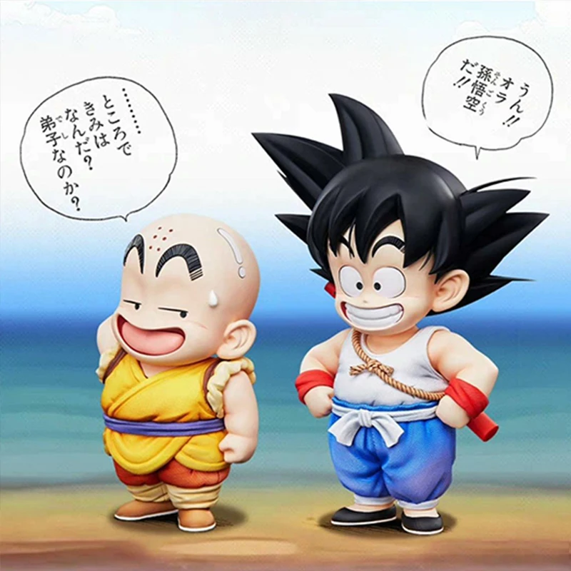 Anime Dragon Ball Figures Son Goku Figures Krillin Fuguire Childhood Cute Models Pvc Gk Animation Peripheral Desk Ornaments Toys