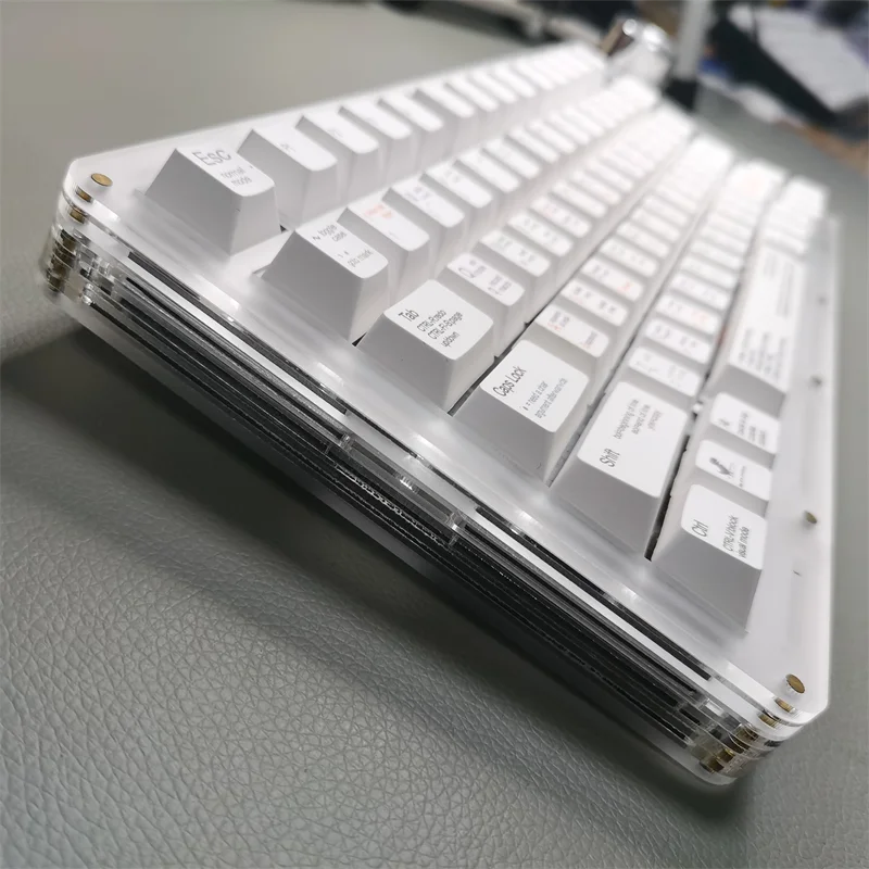 131 Keys Cherry Profile Programmer Style Mechanical Keyboard Keycaps Minimalist White PBT Keycap For MX Switch DIY Custom GK61