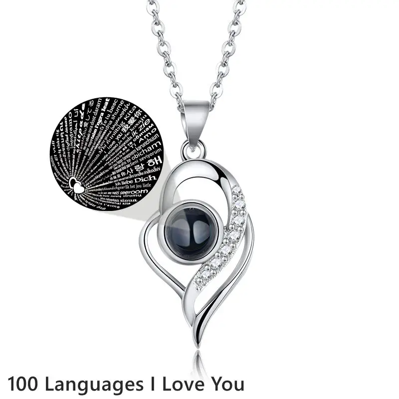 Personalized Necklaces Customized Photo Projection Heart Pendant Necklace for Women Lover Jewelry Memory Gift Custom Products