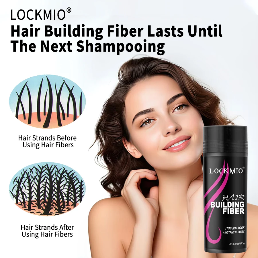 ألياف بناء الشعر النسائية، منتجات تعديل خط الشعر، بخاخ ألياف مسحوق الشعر لإضافة سمك وملمس