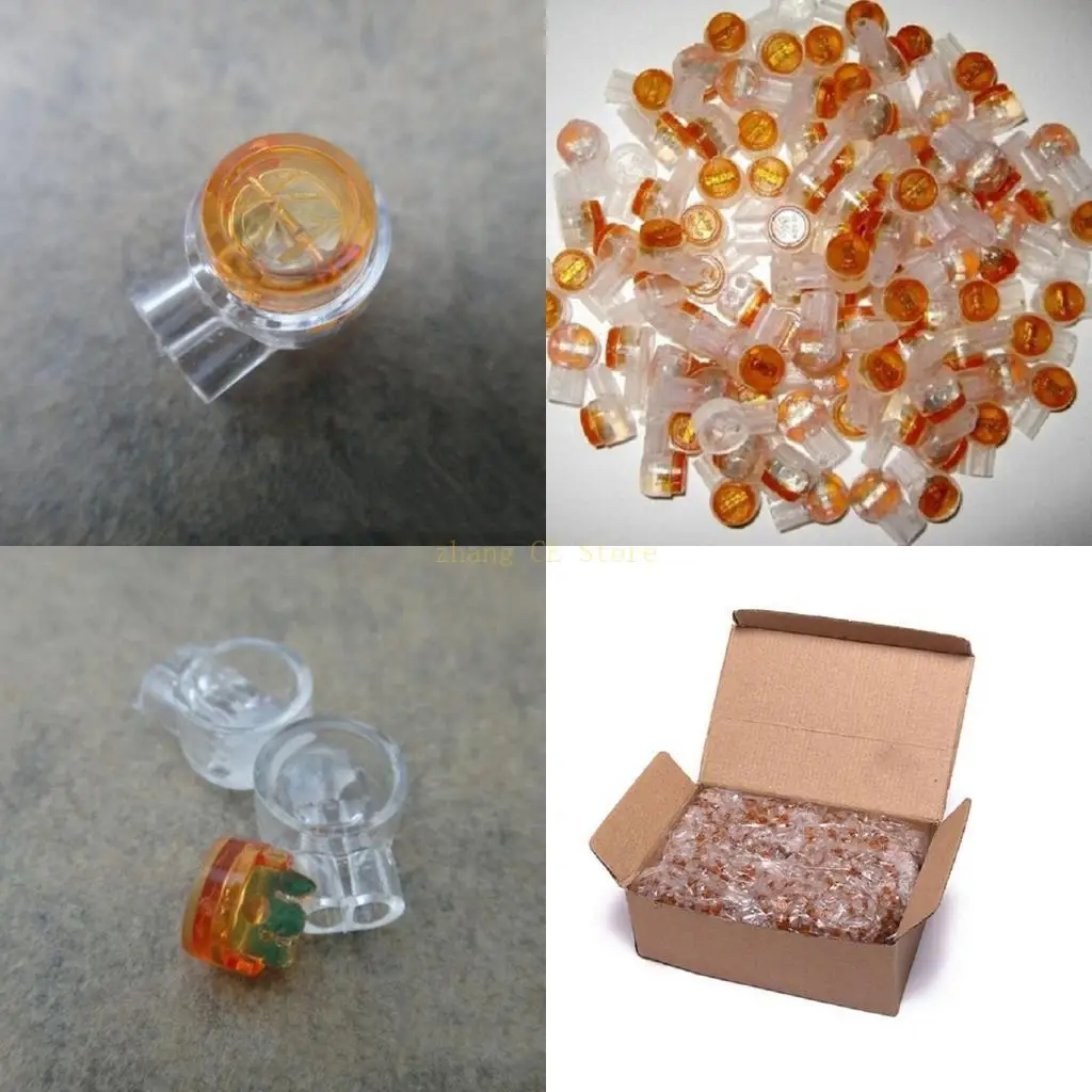 

M5TD 200 Pieces K1 Connector Crimp Connection Waterproof Wiring Ethernet Telephone Cable Cord UY2 Cable Terminals