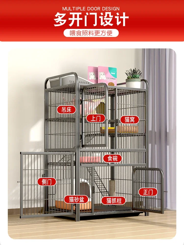 

Клетка для кошек с унитазом, одно супер свободное пространство, маленький домашний домик для кошек