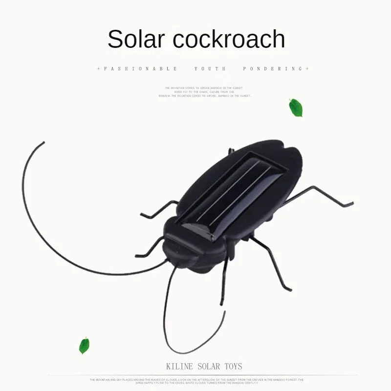 2023 Hot Creative Solar Cockroaches Educational Solar Powered Cockroach Robot Toy Gift Puzzle Funny Solar Toys For Kids