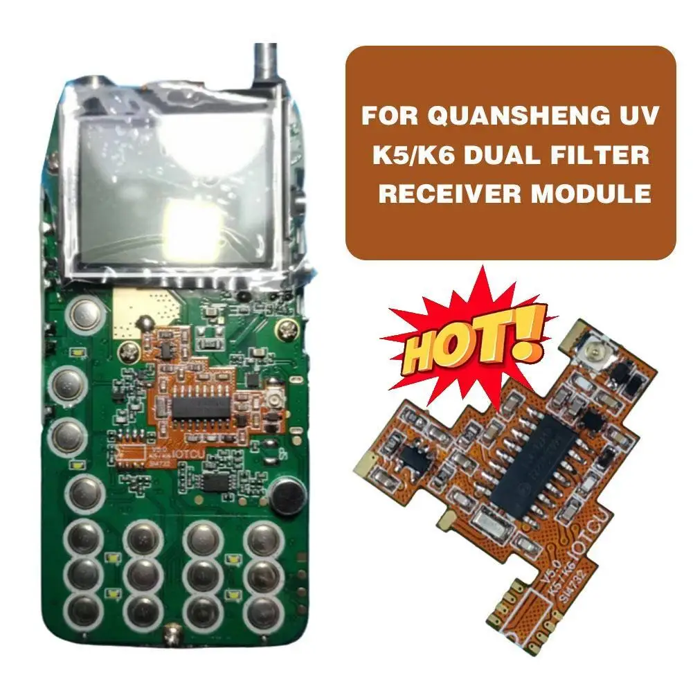 Upgraded Version For Quansheng K5/K6 With S14732 Soft Board FPC, Dual Filtering + Dual Amplification,Easier Installation