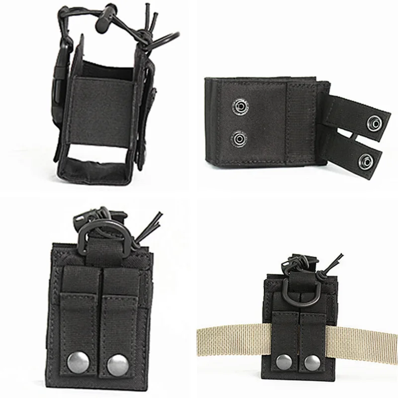 DulRadio-Poudres de chasse Walperforated Talkie Holder, Interphone, Face Bag, Molle Nylon Magazine, Pocket Storage Bag