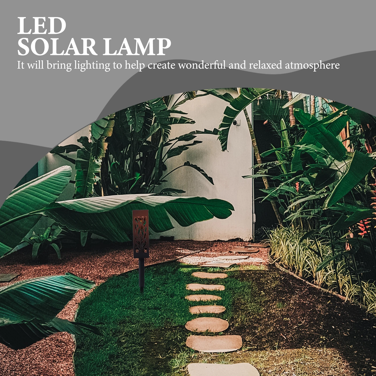 

2 pcs Solar Lawn Lights LED Ground Inserted Lamp PP Material Warm Atmosphere Easy Install Garden Light Outdoor Decorative