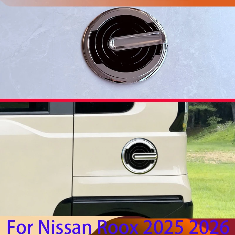 

For Nissan Roox 2025 2026 Car Accessories ABS Chrome Tank Cap Cover Car-Styling Trim Oil Fuel Protective