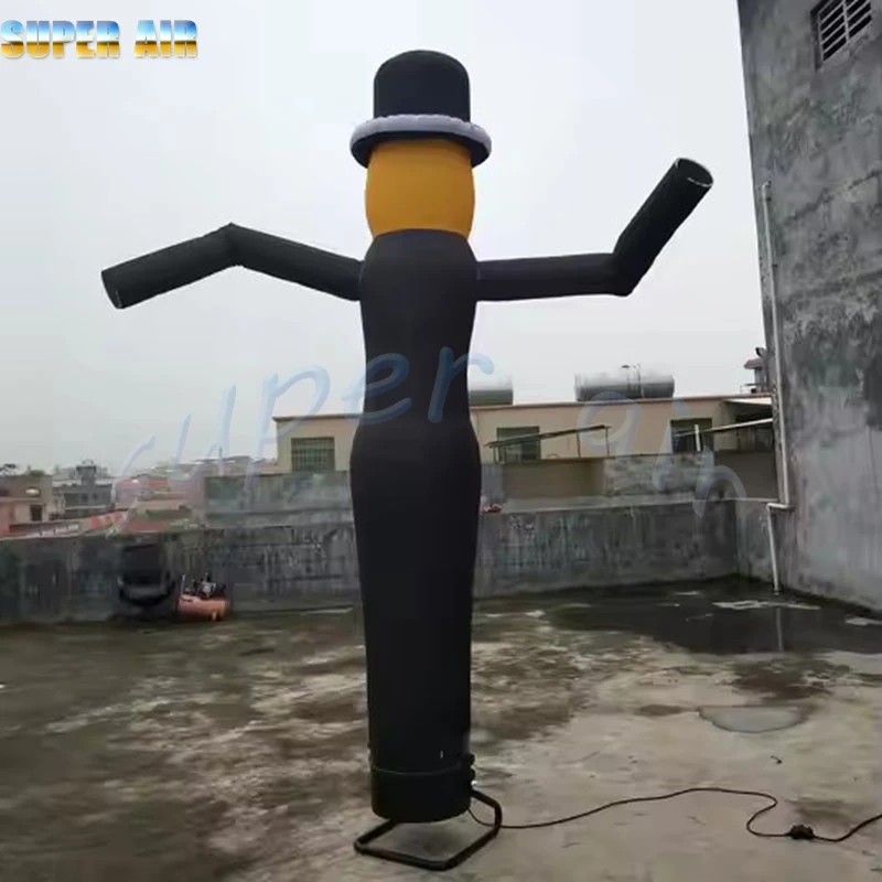 Outdoor Inflatable Black Dance Star Waving Customizable Fan Decorative Decoration with Fan for Sale