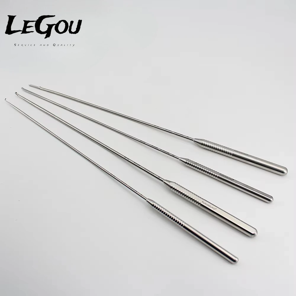 LeGou Professional Uniportal Manual Stainless Steel Interlaminar Spine Instruments Nerve Hook Dissector Curette