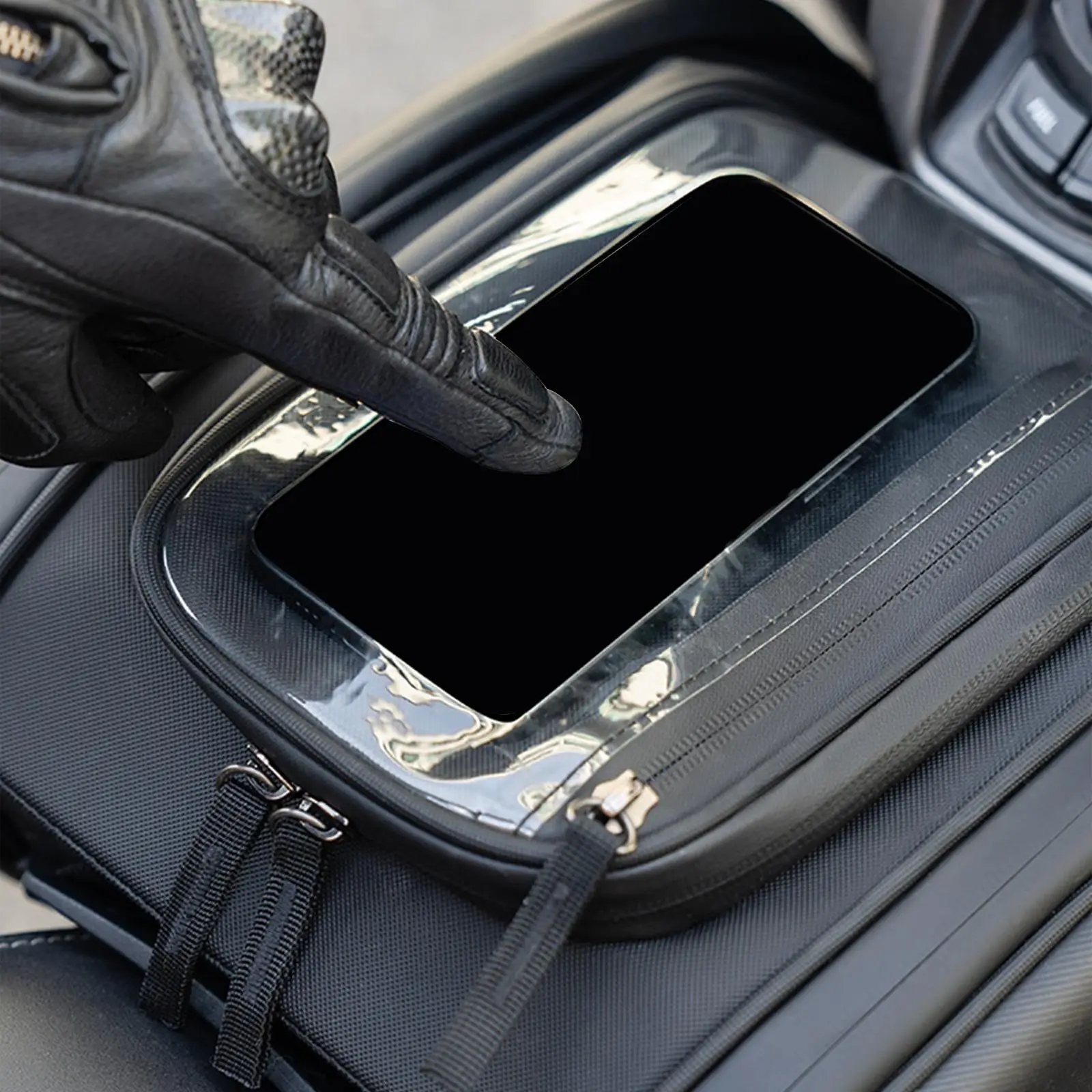 

Motorcycle Tank Bag Water Resistant Luggage Storage Wear Resistant Easy