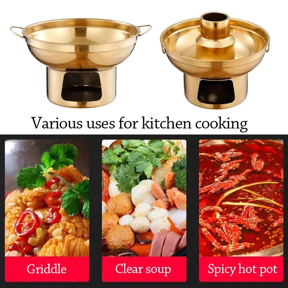 Durable 20/22cm Hot Pot Stainless Steel Double Ears Stove Cooking Thickened Kitchen Cookware Household - Image 4